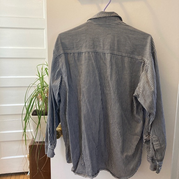 Railway strip heavy cotton shirt size L - Picture 5 of 5